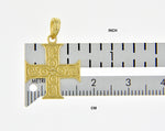 Load image into Gallery viewer, 14k Yellow Gold Greek Cross Scroll Design Pendant Charm
