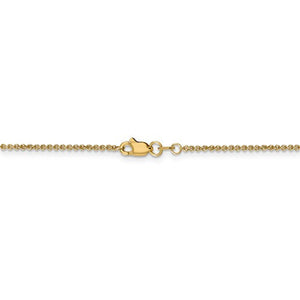 14k Yellow Gold 1.5mm Round Open Link Cable Bracelet Anklet Choker Necklace Pendant Chain