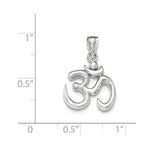 Load image into Gallery viewer, 14k White Gold Om Symbol Open Back Pendant Charm
