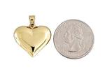 Afbeelding in Gallery-weergave laden, 14k Yellow Gold Puffy Heart 3D Hollow Pendant Charm - [cklinternational]
