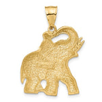 Indlæs billede til gallerivisning 14k Yellow Gold Elephant Open Back Pendant Charm
