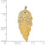 Load image into Gallery viewer, 14k Yellow Gold Leaf Chain Slide Pendant Charm
