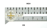 Carregar imagem no visualizador da galeria, Sterling Silver and 14k Yellow Gold Nautical Compass Medallion Small Pendant Charm
