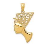 Φόρτωση εικόνας στο εργαλείο προβολής Συλλογής, 14k Yellow Gold Egyptian Nefertiti Pendant Charm
