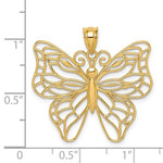 이미지를 갤러리 뷰어에 로드 , 14k Yellow Gold Large Butterfly Pendant Charm
