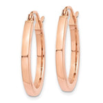 Load image into Gallery viewer, 14K Rose Gold Square Tube Round Hoop Earrings 20mmx2mm
