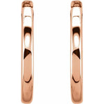 Load image into Gallery viewer, 14K Solid Yellow Rose White Gold Classic 38.7mm Round Endless Hinged Hoop Earrings Custom Made To Order
