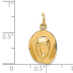 Load image into Gallery viewer, 14k Yellow Gold Cowboy Cowgirl Hat 3D Pendant Charm
