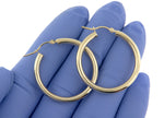 Load image into Gallery viewer, 14K Yellow Gold 29mm x 3mm Lightweight Round Hoop Earrings
