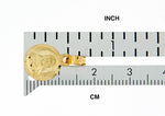 Φόρτωση εικόνας στο εργαλείο προβολής Συλλογής, 14k Yellow Gold Sacred Heart of Jesus Round Pendant Charm
