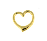 画像をギャラリービューアに読み込む, 14k Yellow Gold Floating Heart Chain Slide Pendant Charm
