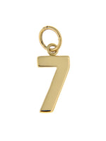 將圖片載入圖庫檢視器 14k Yellow Gold Number 7 Seven Pendant Charm
