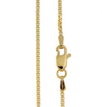 將圖片載入圖庫檢視器 14K Yellow Gold 1.30mm Box Bracelet Anklet Necklace Choker Pendant Chain
