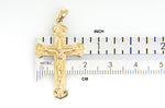 이미지를 갤러리 뷰어에 로드 , 14k Yellow Gold Cross Crucifix Pendant Charm
