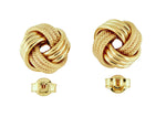 Cargar imagen en el visor de la galería, 14k Yellow Gold 11mm Classic Love Knot Stud Post Earrings
