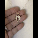 Load and play video in Gallery viewer, 14k Yellow Gold Small Angel Wings Break Apart Pendant Charm

