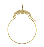 Load image into Gallery viewer, 14K Yellow Gold Flower Floral Design Charm Holder Pendant
