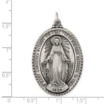 Kép betöltése a galériamegjelenítőbe: Sterling Silver Blessed Virgin Mary Miraculous Medal Pendant Charm
