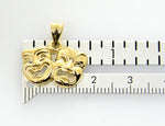 Load image into Gallery viewer, 14k Yellow Gold Comedy Tragedy Theater Masks Pendant Charm
