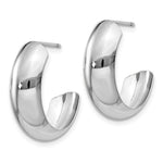 Load image into Gallery viewer, 14K White Gold 17mm x 6.75mm Bangle J Hoop Earrings
