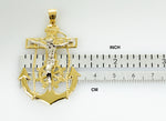 Indlæs billede til gallerivisning 14k Gold Two Tone Mariners Cross Crucifix Pendant Charm - [cklinternational]
