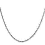 Cargar imagen en el visor de la galería, 14K White Gold 2mm Byzantine Bracelet Anklet Choker Necklace Pendant Chain
