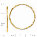 Carregar imagem no visualizador da galeria, 14K Yellow Gold 30mm x 1.5mm Round Endless Hoop Earrings
