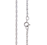Lataa kuva Galleria-katseluun, 14k White Gold 1.15mm Cable Rope Choker Necklace Pendant Chain
