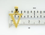 Charger l&#39;image dans la galerie, 14K Yellow Gold Uppercase Initial Letter V Block Alphabet Large Pendant Charm
