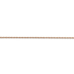 Cargar imagen en el visor de la galería, 14k Rose Gold 0.70mm Thin Cable Rope Necklace Pendant Chain
