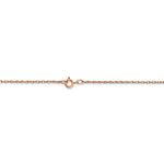 Загрузить изображение в средство просмотра галереи, 14k Rose Gold 0.70mm Thin Cable Rope Necklace Pendant Chain
