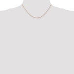 Carica l&#39;immagine nel visualizzatore di Gallery, 14k Rose Gold 0.70mm Thin Cable Rope Necklace Pendant Chain

