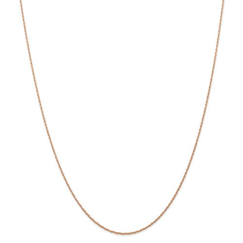 14k Rose Gold 0.70mm Thin Cable Rope Necklace Pendant Chain