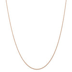 將圖片載入圖庫檢視器 14k Rose Gold 0.70mm Thin Cable Rope Necklace Pendant Chain
