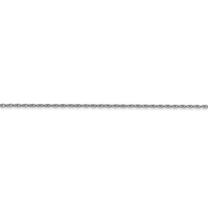 14k White Gold 0.70mm Thin Cable Rope Necklace Pendant Chain