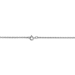 Cargar imagen en el visor de la galería, 14k White Gold 0.70mm Thin Cable Rope Necklace Pendant Chain

