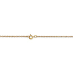 將圖片載入圖庫檢視器 14k Yellow Gold 0.70mm Thin Cable Rope Necklace Pendant Chain
