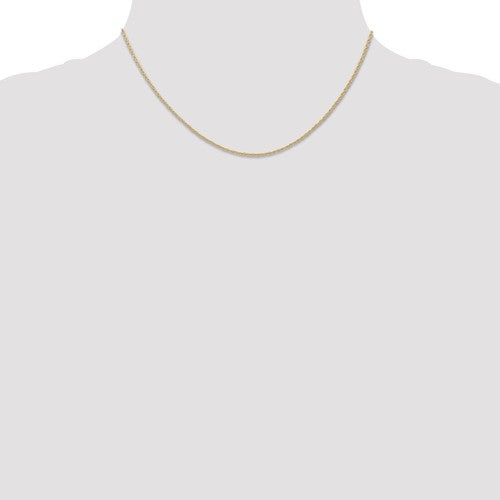 14k Yellow Gold 0.70mm Thin Cable Rope Necklace Pendant Chain
