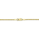 Indlæs billede til gallerivisning 10k Yellow Gold 1.75mm Diamond Cut Rope Bracelet Anklet Necklace Pendant Chain
