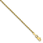Ladda upp bild till gallerivisning, 10k Yellow Gold 1.75mm Diamond Cut Rope Bracelet Anklet Necklace Pendant Chain
