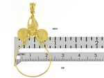 Lataa kuva Galleria-katseluun, 14K Yellow Gold Seashells Clam Shell Charm Holder Pendant
