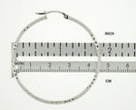 이미지를 갤러리 뷰어에 로드 , Sterling Silver Diamond Cut Classic Round Hoop Earrings 45mm x 2mm
