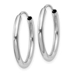 Load image into Gallery viewer, 14K White Gold 19mm x 2mm Round Endless Hoop Earrings
