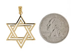Load image into Gallery viewer, 14K Yellow Gold Star of David Pendant Charm
