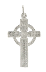 Carregar imagem no visualizador da galeria, 14k White Gold Celtic Cross Pendant Charm
