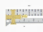 Lataa kuva Galleria-katseluun, 14k Yellow Gold Greek Cross Scroll Design Pendant Charm
