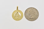 Load image into Gallery viewer, 14k Yellow Gold Jamaica Island Sailboat Travel Pendant Charm
