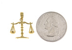 Load image into Gallery viewer, 14k Yellow Gold Justice Moveable Scales 3D Pendant Charm
