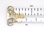 Load image into Gallery viewer, 14k Gold Two Tone Bicycle Moveable Pendant Charm
