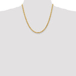 Ladda upp bild till gallerivisning, 14k Yellow Gold 4.5mm Diamond Cut Rope Bracelet Anklet Choker Necklace Pendant Chain
